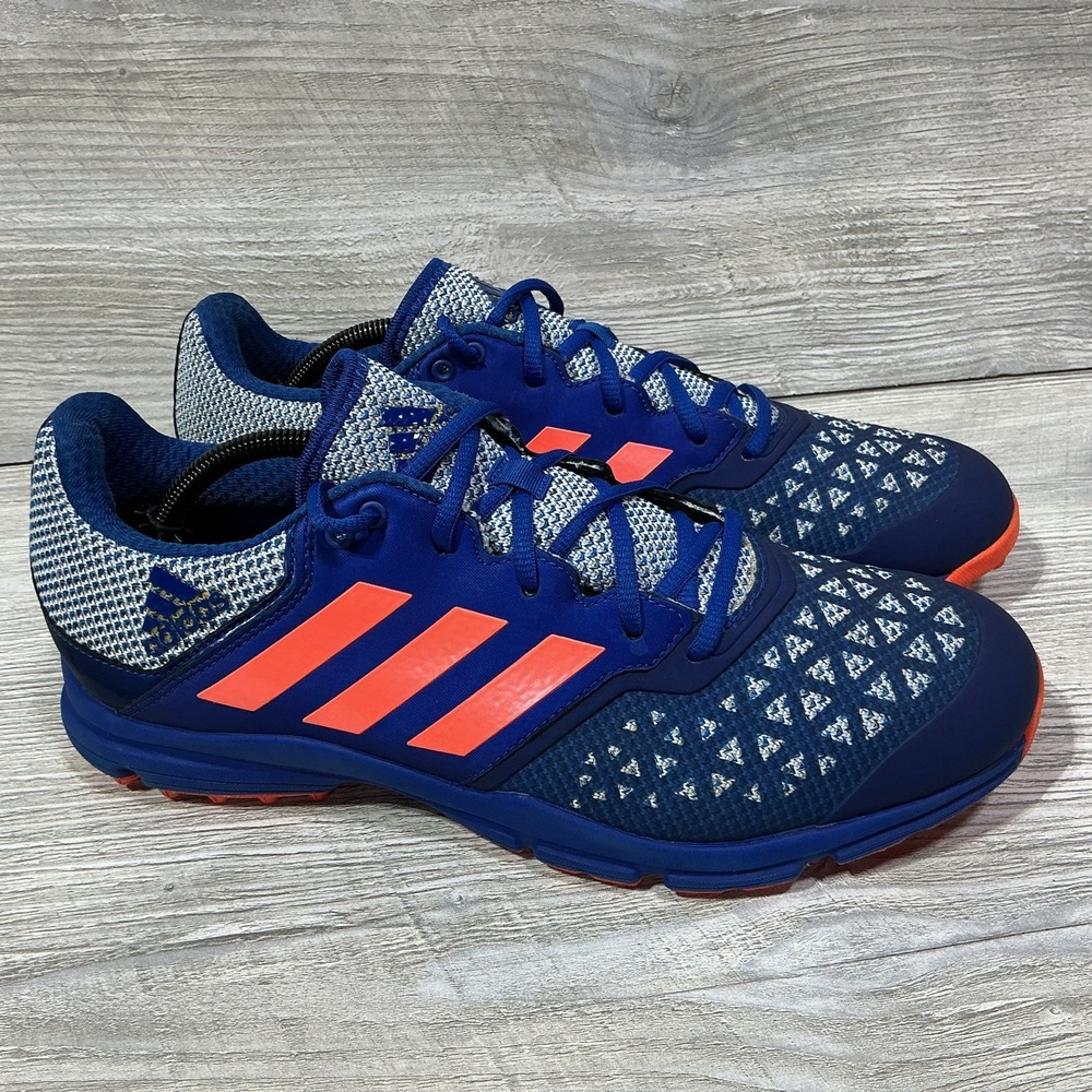 adidas Zone Dox Field Hockey Collegiate Blue Solar Orange AQ6520 2017 Size 12.5